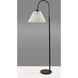 Thalia 58.5 inch 100.00 watt Black Floor Lamp Portable Light, Simplee Adesso