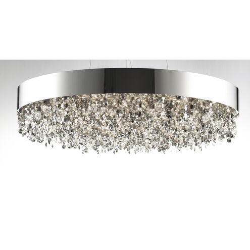 Mystic LED 30 inch Polished Chrome Single Pendant Ceiling Light in Mirror Smoke, 2.8, 22