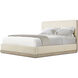 Repose Grey Oak US King Bed, Wooden, Upholstered