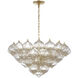 Julie Neill Caselli LED 35.5 inch Gild Basket Chandelier Ceiling Light in Gold Fleck Glass