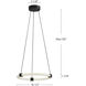 Bruni LED 16.5 inch Black Pendant Ceiling Light