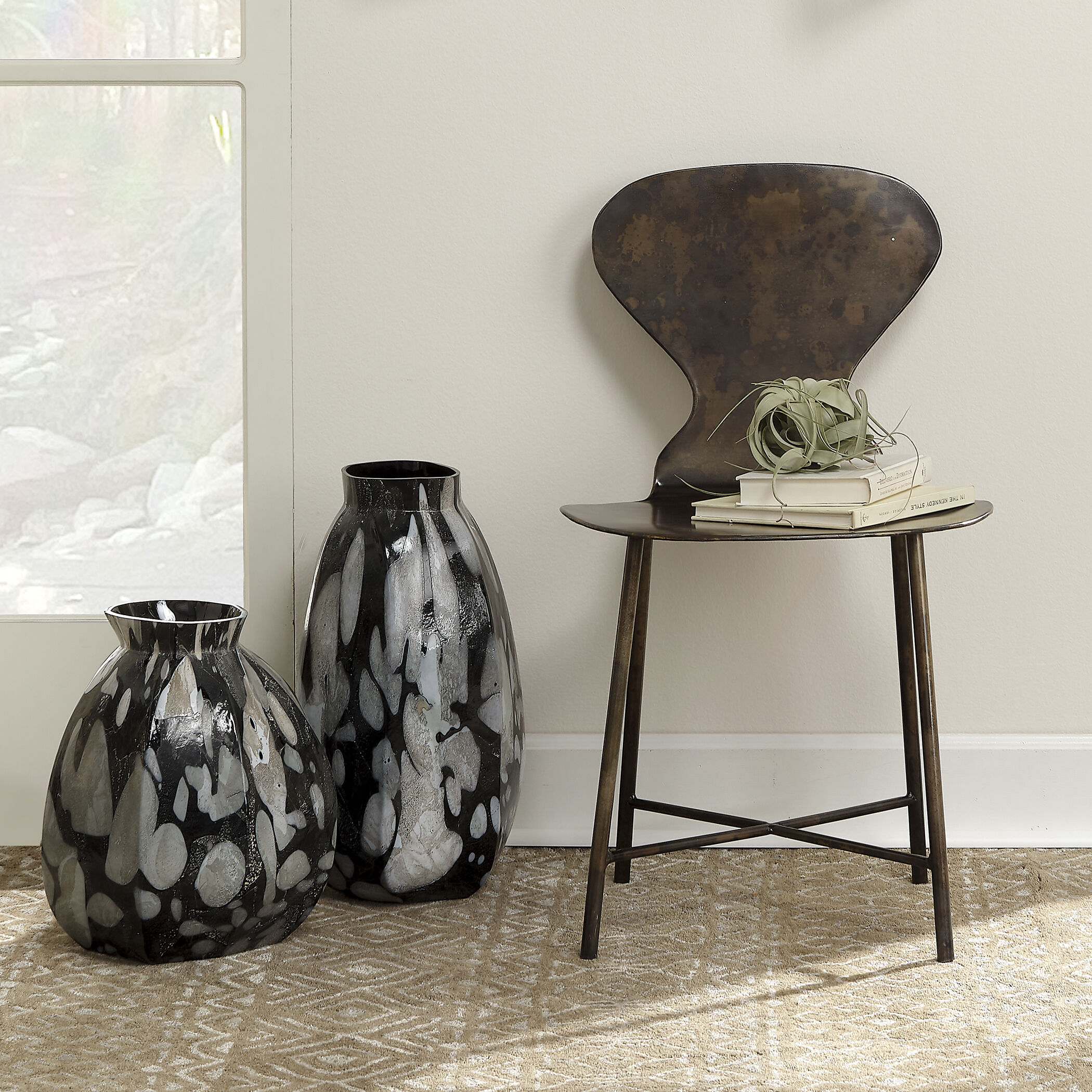 McCallan Metal Acid Washed Metal Dining Chair