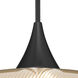 Spazio 1 Light Black Cord Pendant Ceiling Light