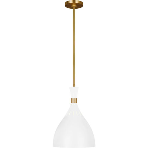 ED Ellen DeGeneres Joan 1 Light 12 inch Matte White Pendant Ceiling Light