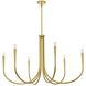 Layne 6 Light 42 inch Brass Chandelier Ceiling Light