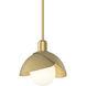 Brooklyn 1 Light 9.4 inch Modern Brass and Modern Brass Mini Pendant Ceiling Light - Open Box