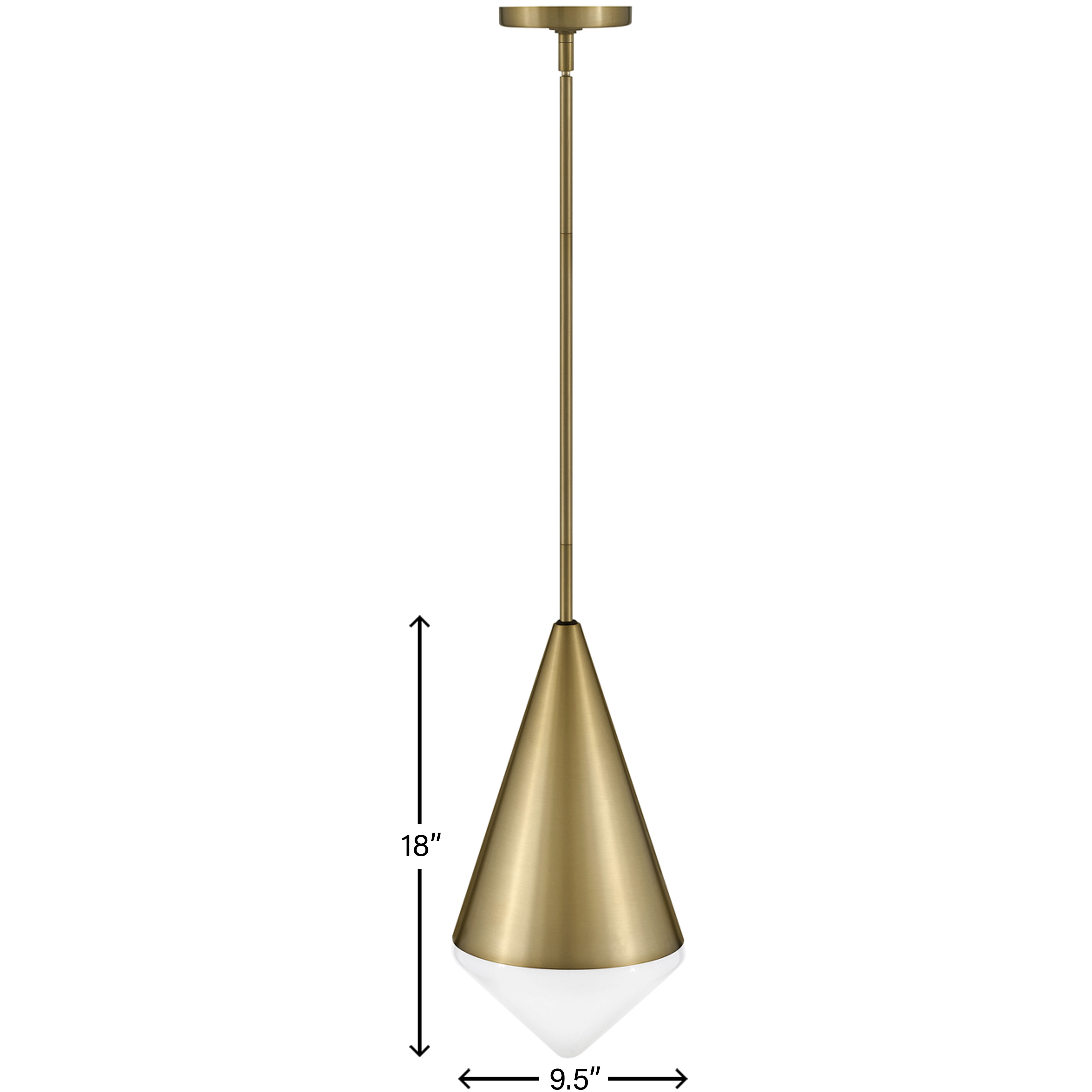 Betty LED 9.5 inch Lacquered Brass Pendant Ceiling Light