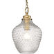 Adeline 1 Light 8.5 inch Modern Brushed Gold Pendant Ceiling Light