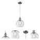 Ballston Athens LED 8 inch Brushed Satin Nickel Mini Pendant Ceiling Light, Ballston