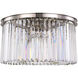 Sydney 8 Light 26 inch Polished nickel Flush Mount Ceiling Light in Clear, Urban Classic