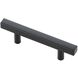 Dior Matte Black Hardware Drawer Pull in 3in Center to Center Bar, Set of 10