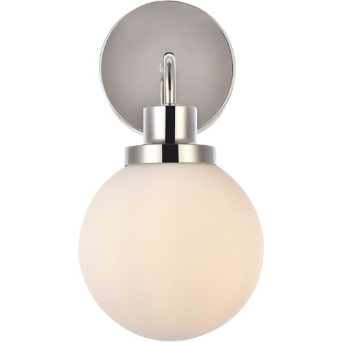 Hanson 1 Light 9 inch Polish Nickel Bath Sconce Wall Light