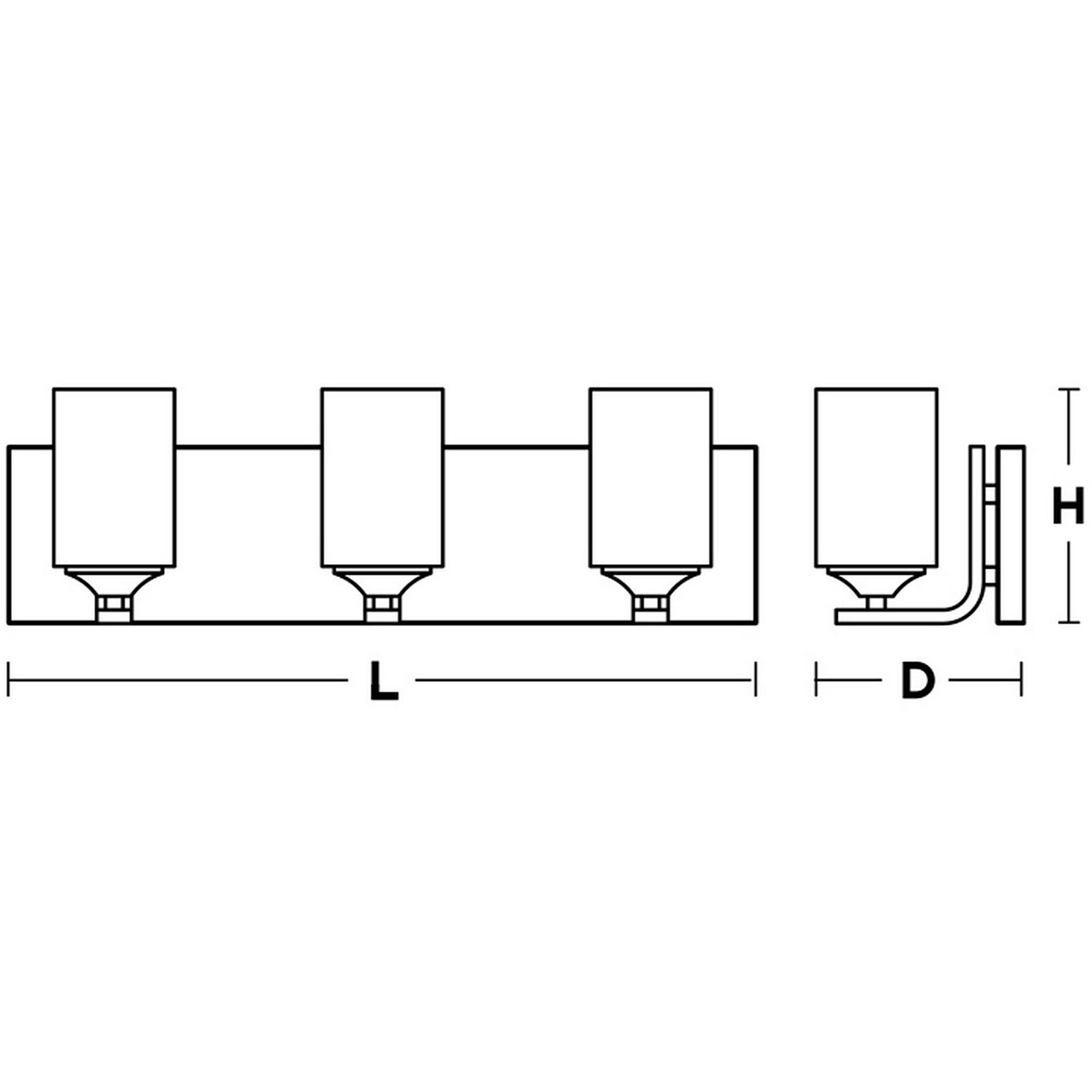 Annabel 3 Light 21 inch Polished Chrome Vanity Light Wall Light