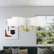 Rubix 5 Light 26 inch Satin Brass Chandelier Ceiling Light in Black