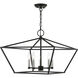 Devone 5 Light 22 inch Black with Brushed Nickel Accents Chandelier Ceiling Light
