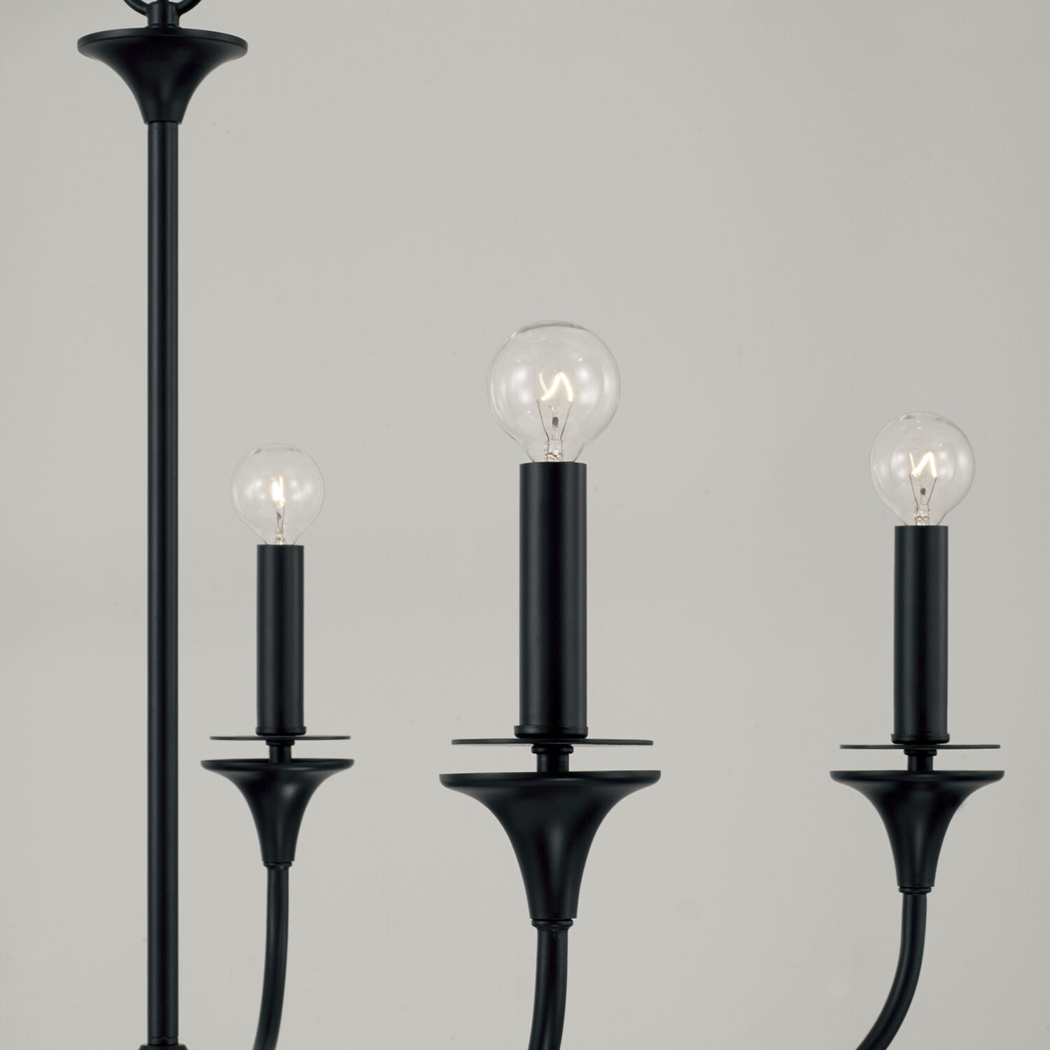Presley 5 Light 31 inch Matte Black Chandelier Ceiling Light