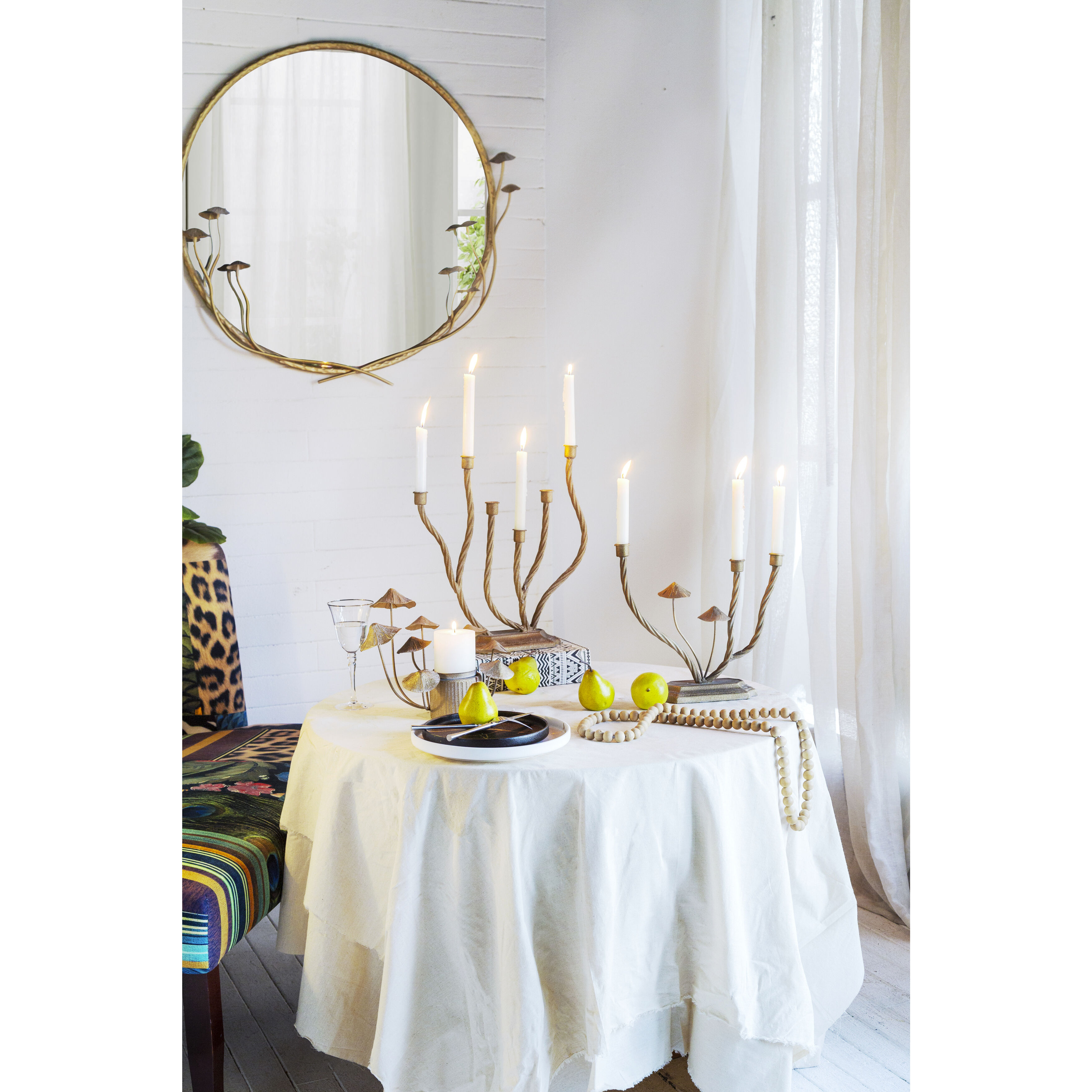 Mushroom 11.4 X 4.1 inch Candle Holder