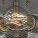 Meshsmith 3 Light 14.88 inch Natural Brass Flush Mount Ceiling Light in Natural Brass Steel