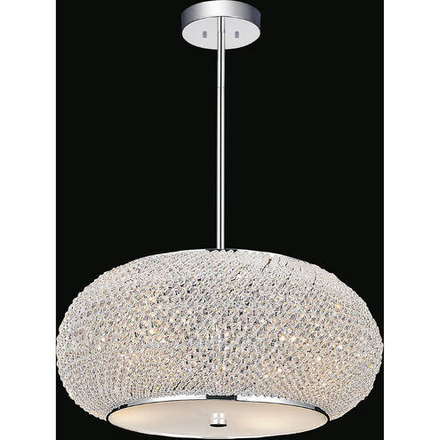 Tiffany 4 Light 16 inch Chrome Down Chandelier Ceiling Light