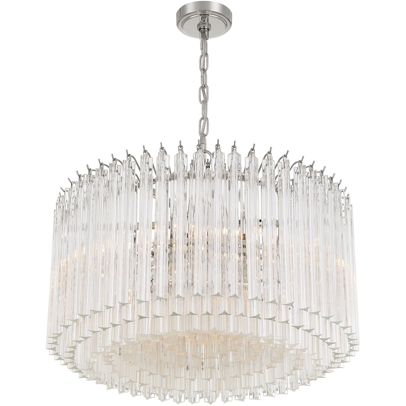 Lofton 7 Light 24 inch Polished Nickel Chandelier Ceiling Light