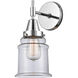 Caden 1 Light 6 inch Polished Chrome Sconce Wall Light in Clear Glass