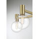 Wright 5 Light 28 inch Warm Brass Chandelier Ceiling Light