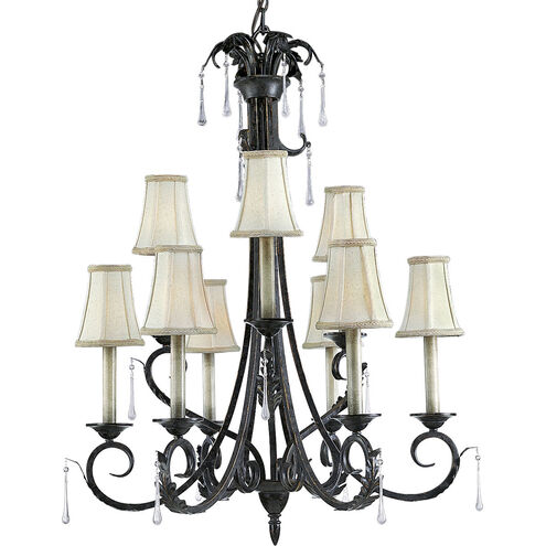 Veranda 9 Light 30 inch Espresso Chandelier Ceiling Light