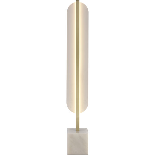 Blade 44 inch 18 watt White with Clear and Champagne Gold Floor Lamp Portable Light