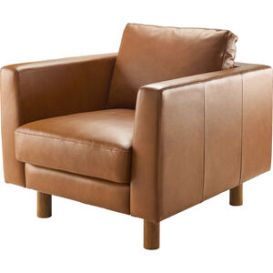 Fitz Upholstery: Brown; Base: Dark Brown Accent Chairs