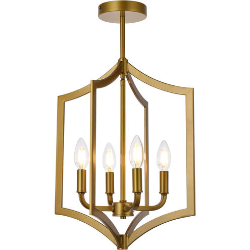 Kiera 4 Light 14 inch Brass Pendant Ceiling Light