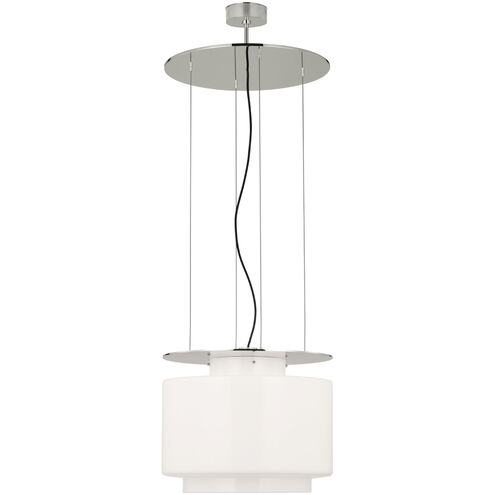 Ray Booth Elias LED 20 inch Polished Nickel Floating Pendant Ceiling Light