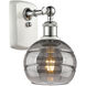 Ballston Rochester 1 Light 5.88 inch White Polished Chrome Sconce Wall Light