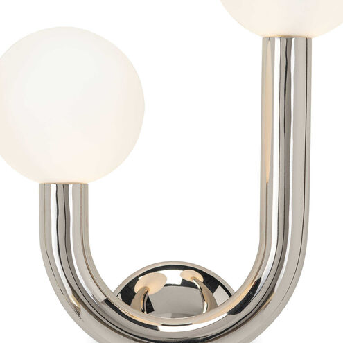 Happy LED 11.25 inch Polished Nickel Wall Sconce Wall Light, Left Side