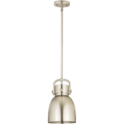 Newton Bell 1 Light 8 inch Satin Nickel Pendant Ceiling Light