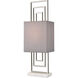 Marstrand 30 inch 100.00 watt Satin Nickel with White Table Lamp Portable Light