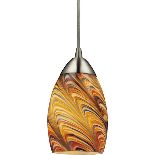 Mini Vortex 1 Light 4 inch Satin Nickel Multi Pendant Ceiling Light in Incandescent, Configurable