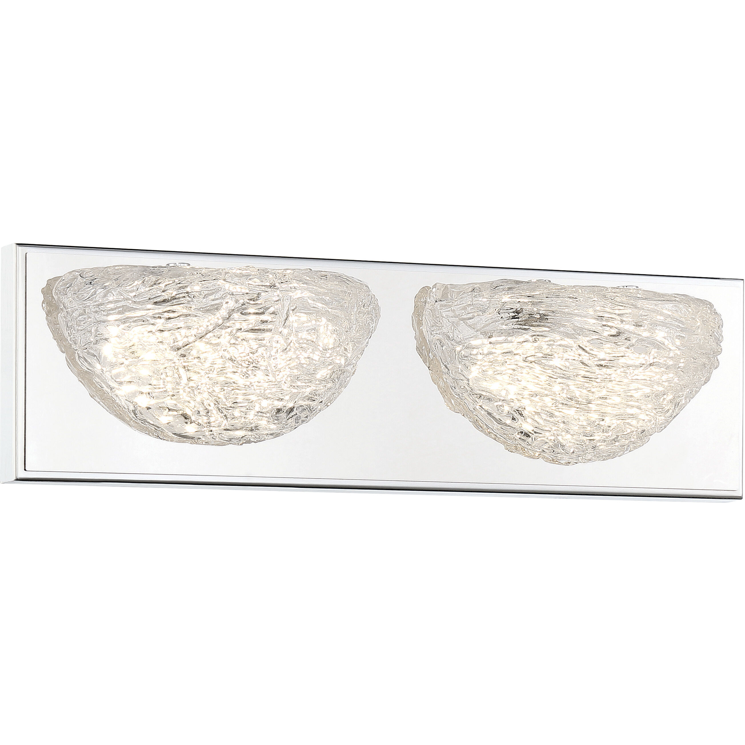 Modern Ice LED 16 inch Chrome Bath Light Wall Light