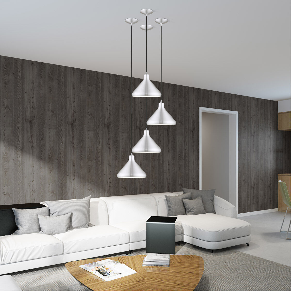 Allison 1 Light 11 inch Brushed Aluminum Mini Pendant Ceiling Light