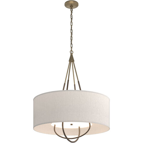 Loop 4 Light 28 inch Soft Gold and Oil Rubbed Bronze Pendant Ceiling Light in Soft Gold/Oil Rubbed Bronze, Flax