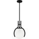 Orbit 1 Light 11.25 inch Matte Black Pendant Ceiling Light