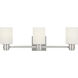 C&M by Chapman & Myers Fairfax 3 Light 24 inch Polished Nickel Bath Vanity Wall Light in Standard