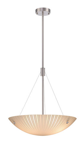 Rocco 3 Light 20 inch Polished Steel Pendant Ceiling Light