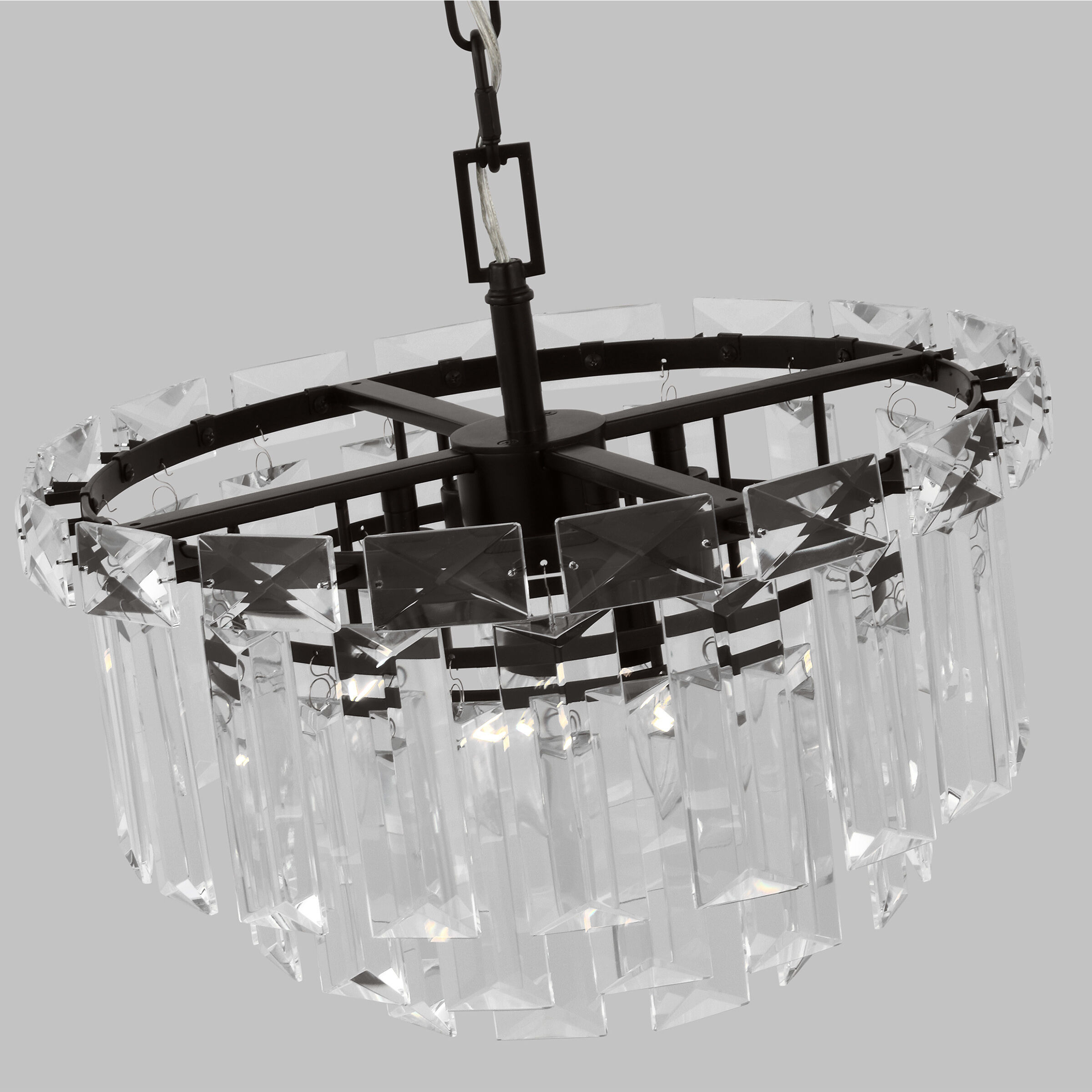 C&M by Chapman & Myers Arden 4 Light 16.13 inch Aged Iron Chandelier Ceiling Light