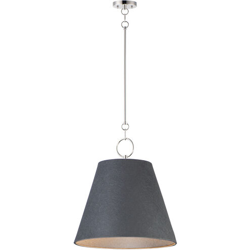 Acoustic 1 Light 20 inch Polished Nickel Single Pendant Ceiling Light