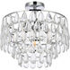 Mila 3 Light 16 inch Chrome Flush Mount Ceiling Light