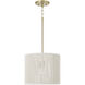 Tara 1 Light 12 inch Matte Brass Pendant Ceiling Light