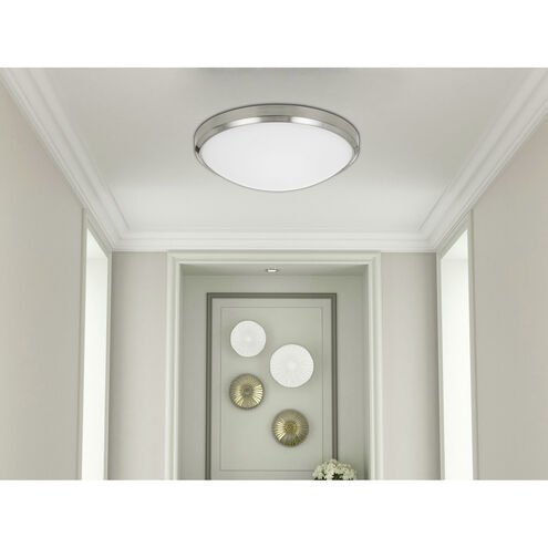 Signature 1 Light 15 inch Painted Steel Flush Mount Ceiling Light