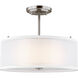 Elmwood Park 2 Light 15 inch Brushed Nickel Semi-Flush Mount Ceiling Light