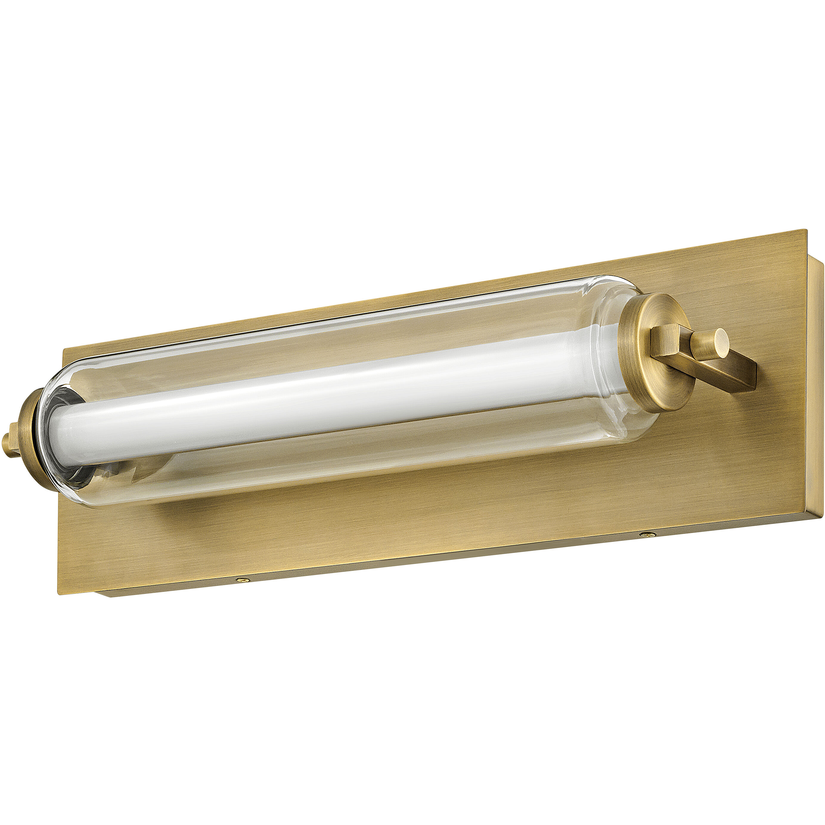 Lucien LED 5 inch Lacquered Brass Vanity Light Wall Light, Vertical