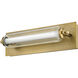Lucien LED 5 inch Lacquered Brass Vanity Light Wall Light, Vertical